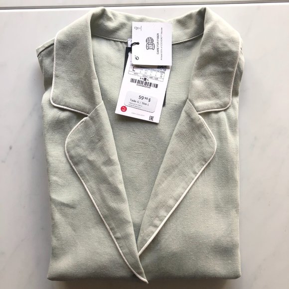 Zara Other - So Cool! Mint Green Linen Blend Shorts Set NWT PJ Style